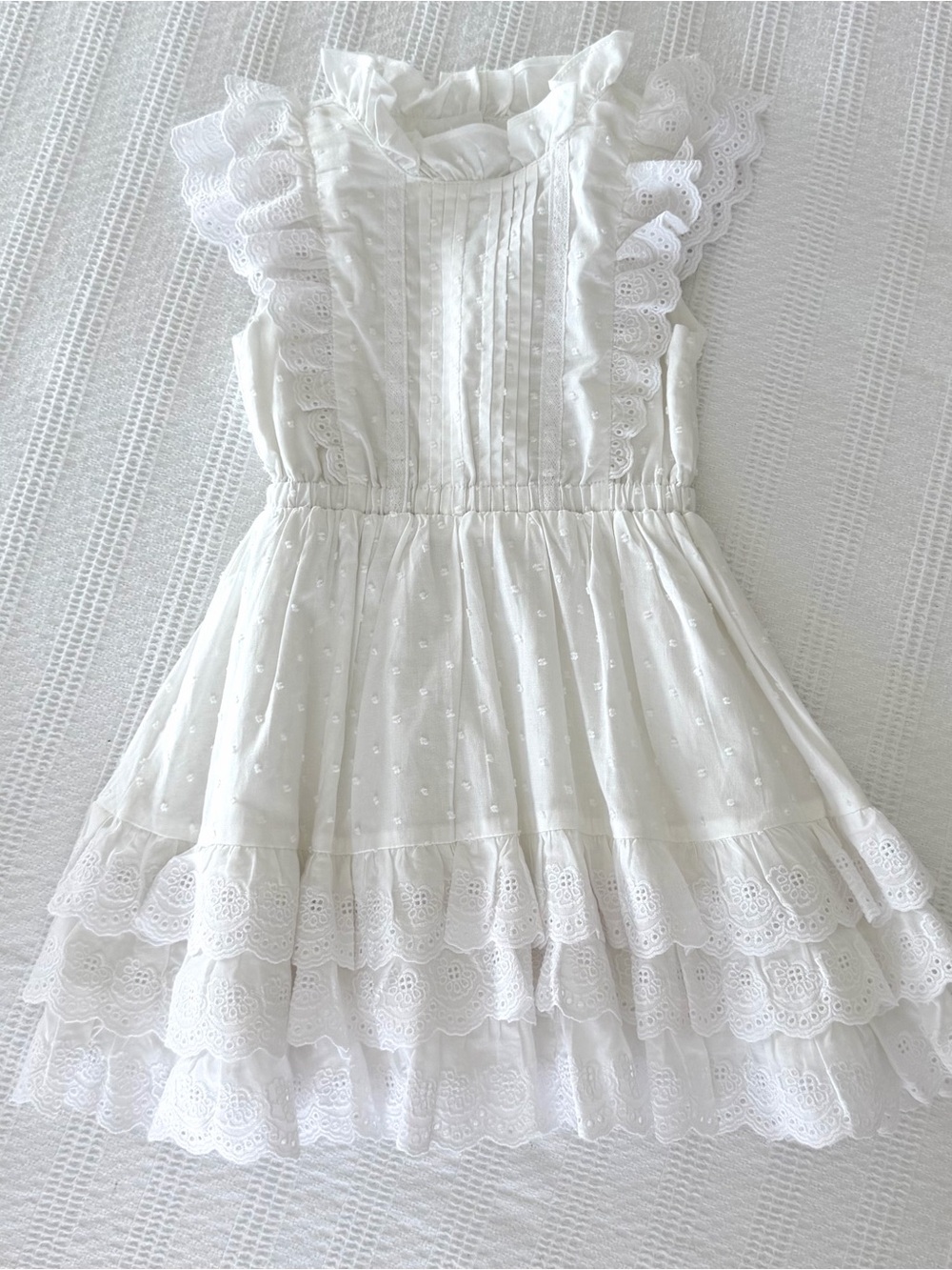 Janie and Jack - 3T Like New! White Eyelet Ruffle Girls' Dress